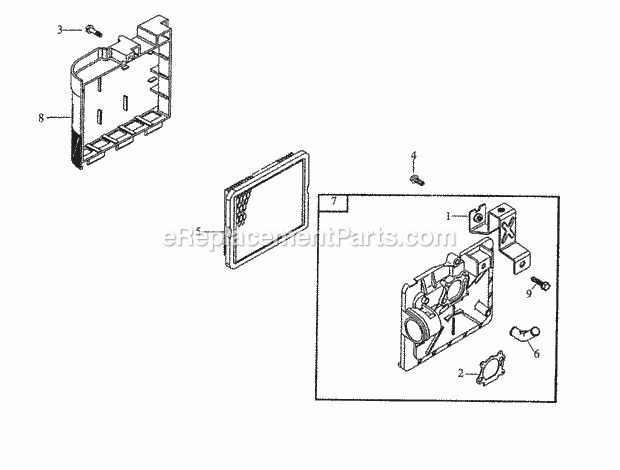Part Location Diagram of BS-594989 MTD HEAD-CYLINDER
